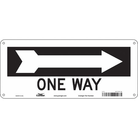 Traffic Sign, 6 1/2 in H, 14 in W, Polyethylene, Vertical Rectangle, English, 477P18