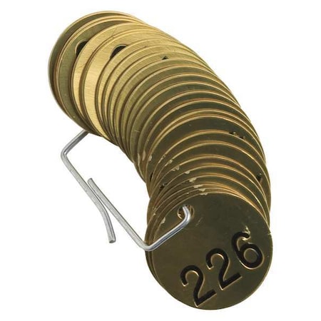 Numbered Tag Set,226 to 250,25 Tags, PK25