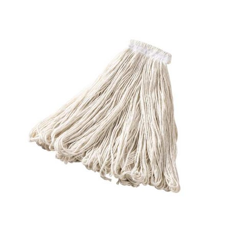 Universal String Wet Mop, 20oz Dry Wt, Slide Connect, Loop-End, White, Rayon/Polyester/Acrylic, PK12