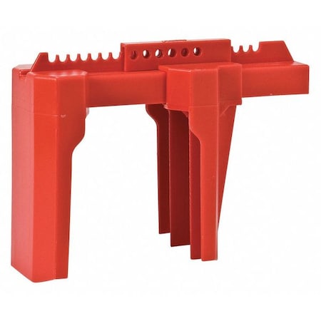 Ball Valve Lockout,Red,8-43/64" H