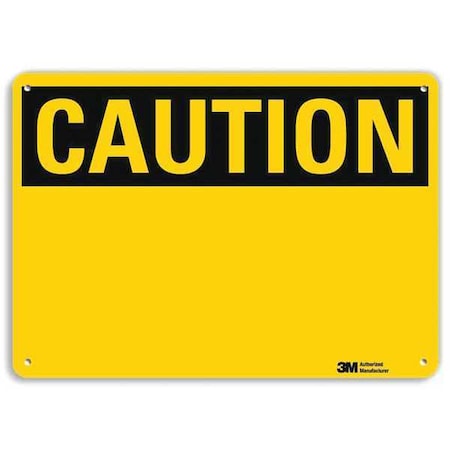 Caution Sign,10" W,7" H,0.040" Thick