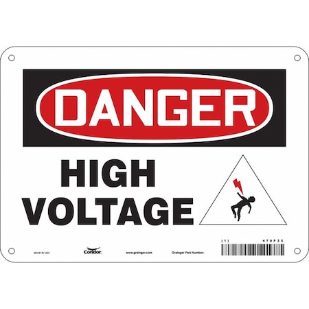 Safety Sign, 7 in Height, 10 in Width, Polyethylene, Vertical Rectangle, English, 479P35