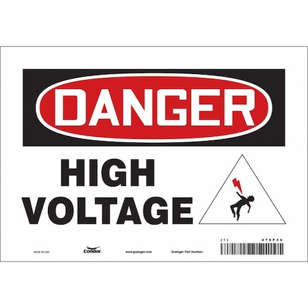 Safety Sign, 7 in Height, 10 in Width, Vinyl, Vertical Rectangle, English, 479P39