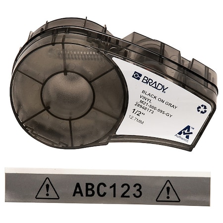 Gray All Weather Vinyl Labels for Brady M210 and M211, 0.5in