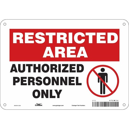Safety Sign,10" W,7" H,0.032" Thickness, 472W14