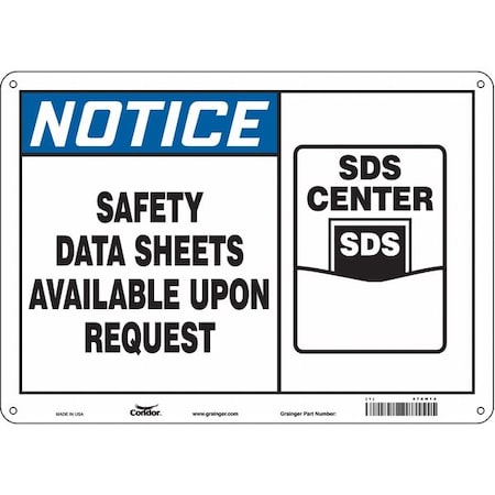 Safety Sign,10 inx14 in,Polyethylene