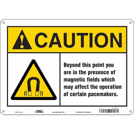 Safety Sign, 10 in Height, 14 in Width, Aluminum, Horizontal Rectangle, English, 478Y61