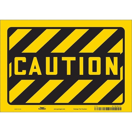 Caution, , 10 in W x 7 in H, Vertical Rectangle, Vinyl, 478X27