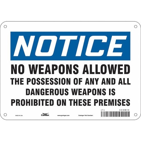 Safety Sign, 7 in Height, 10 in Width, Vinyl, Vertical Rectangle, English, 449M09