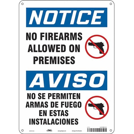 Safety Sign, 14 in Height, 10 in Width, Polyethylene, Vertical Rectangle, English, 449M34