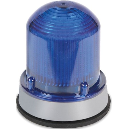 Warning Light, Blue, LED, 24V DC, 420 FPM, 3 1/4 in Dia.