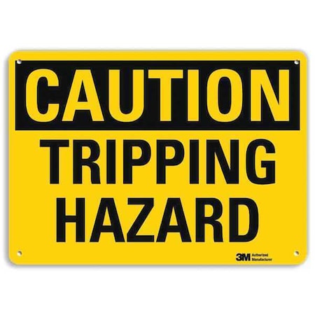 Caution Sign, 7 in H, 10 in W, Aluminum, Vertical Rectangle, English, U4-1736-NA_10x7