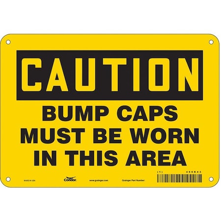Safety Sign, 7 in Height, 10 in Width, Aluminum, Vertical Rectangle, English, 466K43
