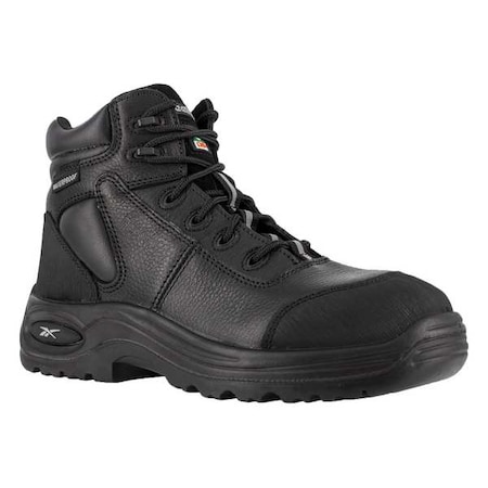 Trainex, Men's 6-Inch Work Boot, 13, W, Leather, 6 in Height, Black
