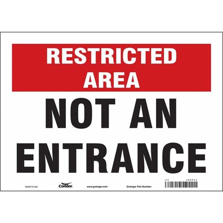 Safety Sign, 10 in Height, 14 in Width, Vinyl, Horizontal Rectangle, English, 480P43