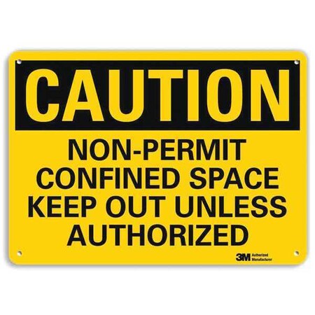 Caution Sign,10" W,7" H,0.040" Thick, U4-1559-NA_10x7