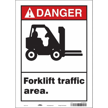 Safety Sign, 14 in Height, 10 in Width, Vinyl, Vertical Rectangle, English, 476P93