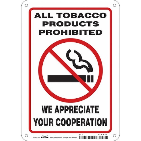 Safety Sign, 10" H, 7 in W,  Horizontal Rectangle, English, 474D84