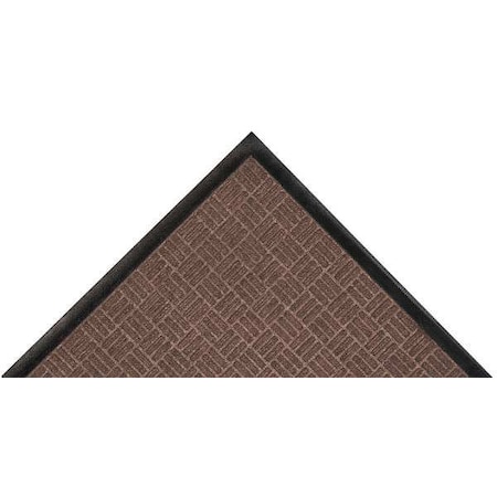 Entrance Mat, Polypropylene, 3/8 in Thick, Brown, 2 ft W x 3 ft L
