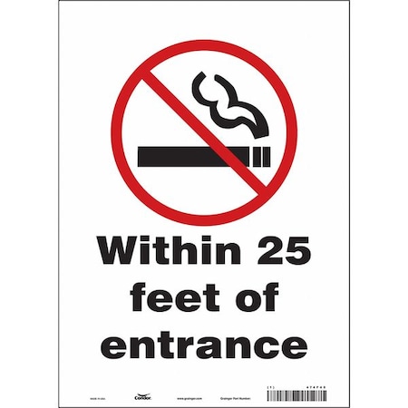 Safety Sign, 14 in H, 10" W, Vinyl, Vertical Rectangle, English, 474F45