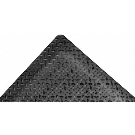 Antifatigue Mat, 5 ft. L x 3 ft. W, 1" Thickness, Nitrile Rubber, Diamond Plate, Black