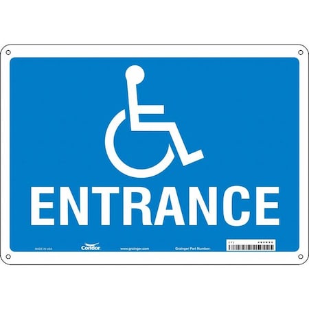 Safety Sign, 10 in Height, 14 in Width, Aluminum, Horizontal Rectangle, English, 480K56