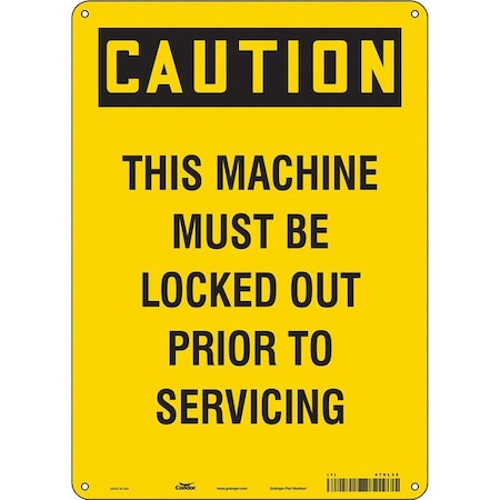 Safety Sign, 14 in Height, 10 in Width, Polyethylene, Vertical Rectangle, English, 478L35