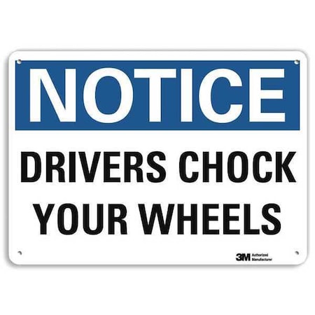 Notice Sign, 10 in H, 14 in W, Aluminum, Horizontal Rectangle, English, U5-1155-NA_14x10