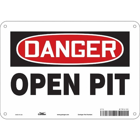 Safety Sign, 7 in Height, 10 in Width, Aluminum, Vertical Rectangle, English, 476L32