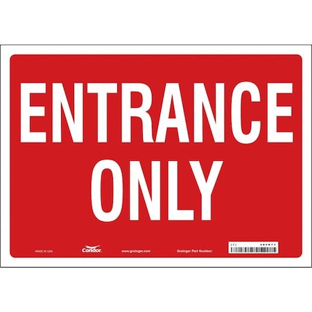 Safety Sign, 10 in Height, 14 in Width, Vinyl, Horizontal Rectangle, English, 480K73