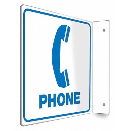 PHONE, 8 in W x 8 in H, L-Shape Projection, PETG, 480X92