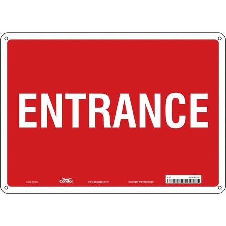 Safety Sign, 10 in Height, 14 in Width, Aluminum, Horizontal Rectangle, English, 480K50