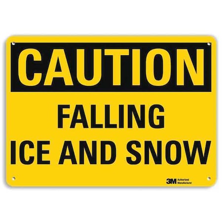 Caution Sign, 10 in H, 14 in W, Aluminum, Horizontal Rectangle, U4-1302-NA_14x10