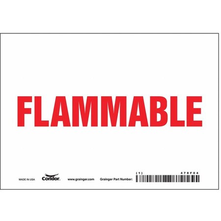 Danger Sign, 5 in H, 7 in W, Vinyl, Horizontal Rectangle, English, 478F04