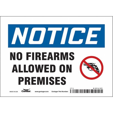 Safety Sign, 5 in Height, 7 in Width, Vinyl, Horizontal Rectangle, English, 449L95
