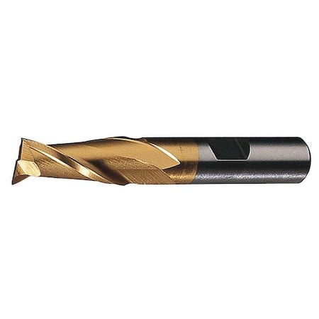 4-Flute HSS Center Cutting Square Single End MIll Cleveland HG-4C-TC TiCN 1/4x3/8x1-1/4x3-1/16