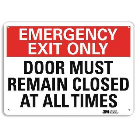Exit Sign, Recycled Aluminum, 14" W, 10" H, White