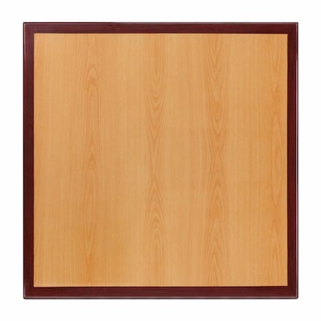 Square Two-Tone Cherry/Mahogany Resin To