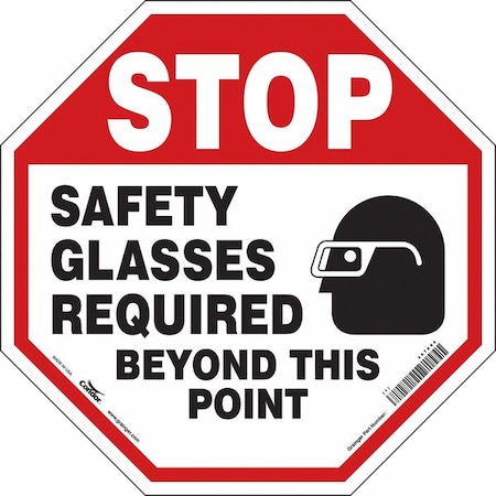Safety Sign,24" W,24" H,0.004" Thickness, 467A90