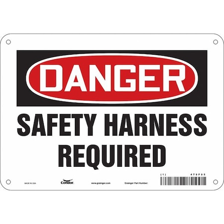 Safety Sign, 7 in Height, 10 in Width, Aluminum, Vertical Rectangle, English, 479F95