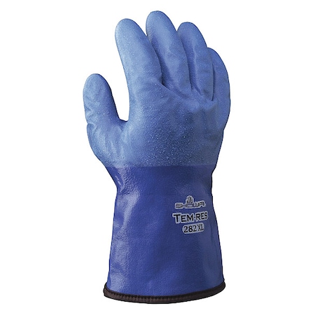 Cold Protection Cut-Resistant Gloves, Acrylic Lining, Blue, M