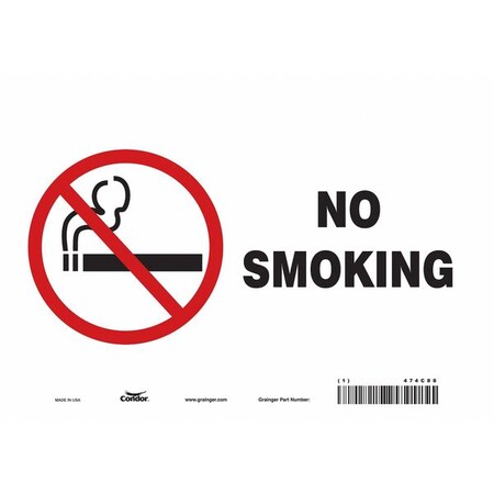 Safety Sign, 7" H, 10" W, Vinyl, Vertical Rectangle, English, 474C88