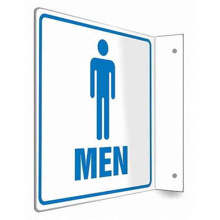 MEN, 8 in W x 8 in H, L-Shape Projection, PETG, 480X93