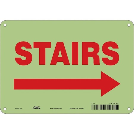 STAIRS, 10 in W x 7 in H, Vertical Rectangle, Polyethylene, 480J54