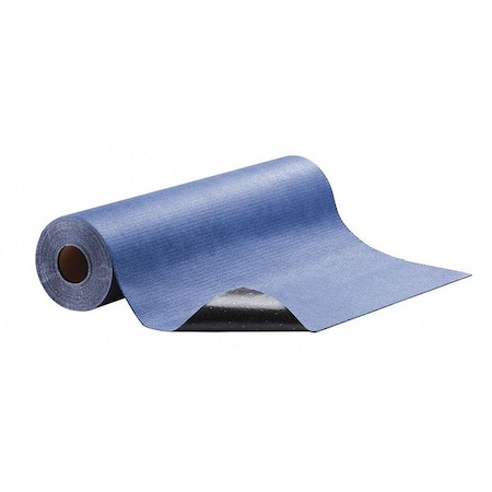 Sorbent Pad, 5 gal, 32 in x 10 ft, Universal, Blue, Polyester, Polypropylene
