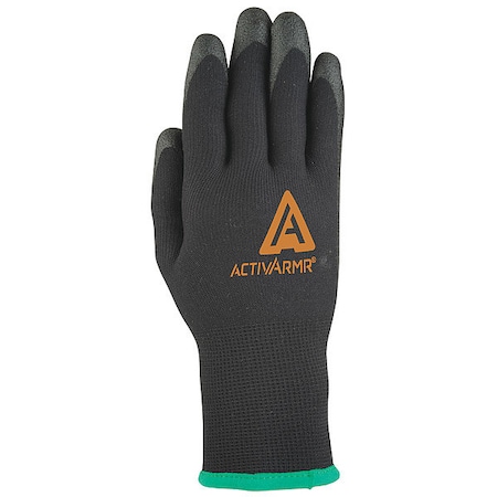 Cold Protection Coated Gloves, PVC Palm, Acrylic/Nylon Lining, Black, S ( 8 )