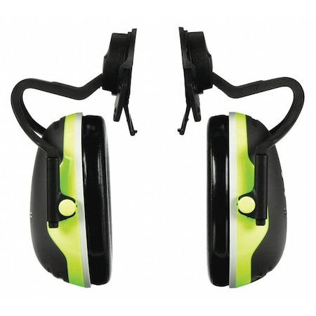 Peltor X4 Hard Hat Mounted Ear Muffs, 26 dB NRR, Passive, Foldable, Black