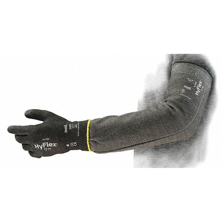 Hyflex Cut-Resistant Sleeve, Cut Level A3, Sleeve with Thumbhole, 18 in L, Gray, Large