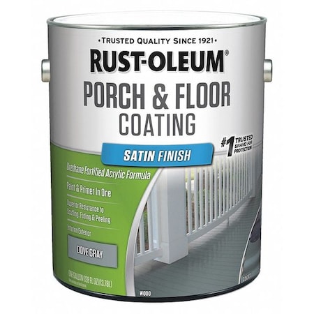 1 gal Floor Coating, Satin Finish, Dove Gray, Water Base