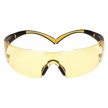 SecureFit 400, Safety Glasses, Scotchgard Anti-Fog & Anti-Scratch, Amber Lens, Amber Frame